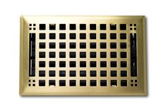 a metal grate with black squares on it