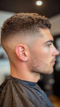 Skin Fade Crewcut, Short Drop Fade, Mens Fade Buzzcut, Short Faded Hair Men, Short Fades For Men, Crewcut Haircut Men Low Fade, Men’s Shirt Haircuts, Mid Fade Crewcut, High Fade Crewcut