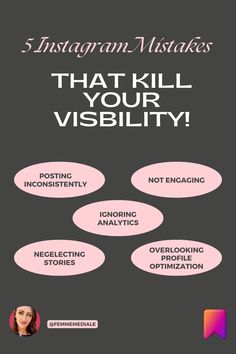 Do you feel invisible on Instagram? Avoid these top 5 mistakes that can hinder your social media growth. From inconsistent posting to ignoring your analytics, each misstep can cost you visibility. Learn the importance of engagement and profile optimization for online success. Don't let common mistakes hold you back; let's conquer Instagram together! Step up your Instagram game with more tips and tricks - check out my account for strategies that will make you stand out! Instagram Management Tips, Instagram Insights Explained, Feeling Invisible, Instagram Games, Social Media Growth, Increase Engagement, Instagram Tips, Instagram Marketing, Pinterest Marketing