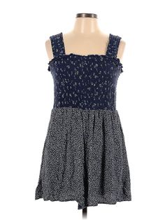 American Eagle Outfitters Casual Dress Size: Large Blue Dresses - used. No Fabric Content, Square, Stars, Short, Sleeveless | American Eagle Outfitters Casual Dress: Blue Stars Dresses - Used - Size Large Tall Fitted Blue Star Print Dresses, Casual Spring Dress With Star Print, Casual Navy Sleeveless Mini Dress, Blue Star Print Dress For Spring, Blue Spring Dress With Star Print, Spring Blue Dress With Star Print, Blue Dress With Star Print For Spring, Casual Sleeveless Mini Dress With Ditsy Floral Print, Sleeveless Star Print Spring Dress