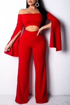 Black One Piece Jumpsuit, Plain Crop Tops, Zipper Jumpsuit, Red One Piece, Solid Color Jumpsuits, Off Shoulder Jumpsuit, Loose Jumpsuit, Jumpsuit Elegant, Black One Piece