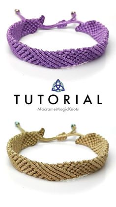 three different types of braided bracelets with the words, how to make it