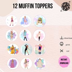 the 12 muffin toppers are all in different styles