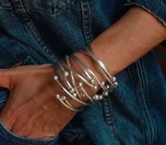 Thick Set of 7 Solid 925 Sterling Silver Bangle West Indian Woman Bangles AP65 Stacking Bangles, Wrist Stack, Stackable Bangles, Hippy Gifts, Indian Woman, Sterling Silver Bangle, Handmade Bangles, Stacked Bangles, Bangle Designs