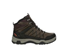 Highland Creek Ridge Mid Men s Hiking Boot Gear up for adventure in the Highland Creek Ridge Mid men s hiking Boot. With a faux leather upper featuring a Padded collar & tongue for comfort, this lace-up Boot has dual pull tabs and speed hooks for a secure fit. The footbed and outsole support every step so you can focus on getting to that scenic view. Synthetic upper Lace-up closure  Padded collar /tongue Cushioned footbedTraction outsole Rugged Hiking Boots With Lacing, Rugged Outdoor Hiking Boots With Lacing, Rugged Waterproof Boots With Lacing For Outdoor, Outdoor Work Boots With Round Toe And Lacing, Outdoor Work Boots With Lacing And Round Toe, Round Toe Hiking Boots With Lacing For Outdoor Activities, Lace-up Hiking Boots For Adventure, Outdoor Work Boots Lace-up, Hiking Boots With Lacing And Round Toe