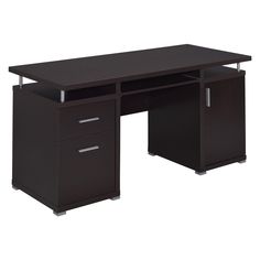 Tracy 2-drawer Computer Desk Cappuccino 800107