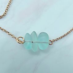 Seaglass Necklace On A Gold Tone Chain. Brand New, Hand Crafted. Beautiful Green Blue Color. Smoke Free Home Fast Shipping Seaglass Necklace, Seaglass Jewelry, Sea Glass Necklace, Hand Crafted Jewelry, Crafted Jewelry, Sea Glass Jewelry, Sea Glass, Handcrafted Jewelry, Jewelry Crafts