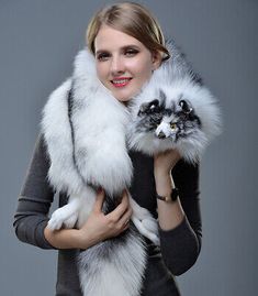 Top Seller for Fox Fur Scarf Winter Warm Fur Collar Shawl Whole Fox Fur Collar Black and White, Women's Scarves Wraps Fox Scarf, Fox Fur Scarf, Cape Shawl, Exotic Fashion, Fur Scarf, Shawl Wrap, Fox Fur, Fur Collars, Neck Warmer