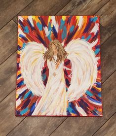 Rich, vibrant colors surround this "Beautiful Angel". It is on a 16x20 wrapped canvas and painted with acrylic paints. It is ready to hang as is or you can quickly insert it into the frame of your choice. This painting will be made to order. Due to the fact that each order will be hand painted, there will be slight differences in the photograph and the product received. However, each painting will be completed as closely as possible to the listed image. Beautiful Angel, Acrylic Paints, Beauty Book, Wrapped Canvas, Acrylic Painting, Canvas Painting, Pet Supplies, Vibrant Colors, Display Homes