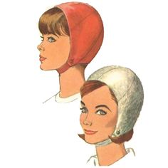 "Scooter girl lined helmet with a secure buttoned chin strap that fits close to the head. Offered here as: Digital Download (how to print and assemble). This pattern (inc. a full set of hats) is also available as a Paper Pattern, click here: https://www.etsy.com/uk/listing/573996188/1960s-sewing-pattern-ladies-hats-jockey? Skill Level: Intermediate Size Guide: One size fits all Sewing Notions: One 1/2\" wide plain or self covered button, 1 package 1/4\" wide cotton twill tape. Fabric Amount Guid Jockey Hat, 1960s Patterns, Pattern Grading, 1950s Sewing Patterns, Ladies Hats, Helmet Hat, Soft Hats, Couture Vintage, Paper Pattern