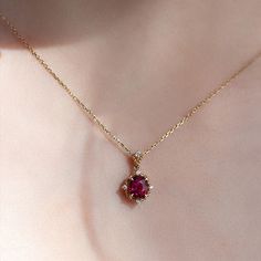 Baroque Ruby Necklace (Solid Silver) | Abbott Atelier | Artisan Jewelry