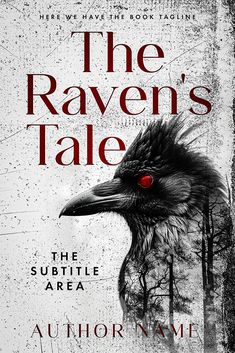 the raven's tale book cover with red eyes and an image of a crow