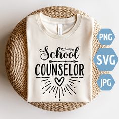 Counselor Shirt Ideas, Scan N Cut Projects, Rainbow Svg, School Counselor, Shirt Svg, Shirt Ideas, I Shop, No Response, T-shirt