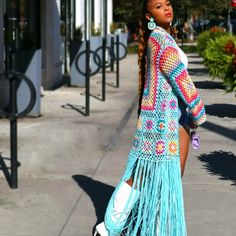 Light Blue Not Your Granny's Duster Best Winter Outfits, Midi Skirts, Trench Coats, Crochet Sweater, Winter Style, Long Sweaters, Natural Hair, Winter Outfits, Trench Coat