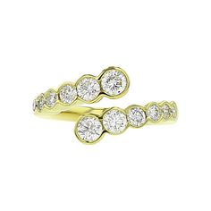 Diamond Bypass Ring Bypass Ring, Colored Diamonds, Jewelry Accessories, Diamonds, Yellow Gold, Pastel, Ring, Yellow, Gold