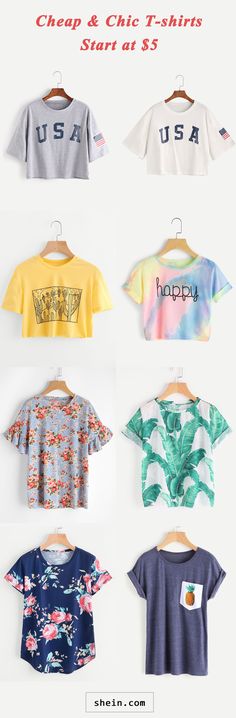 Cheap & chic t-shirts start at $5! Gucci Adidas, 80’s Fashion, Dress Shoes Womens, Soft Grunge, Cute Shirts, Teen Fashion, Pineapple, Hair Hair, Cool Outfits