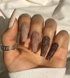 50+ Insane Cute Fall Nail Designs You'll Want To Copy - Lifestyle With Amal Rose Beige Nails, Beige Nails Acrylic, Beige Acrylic Nails, Beige Nails, Her Nails, Nail Swag, White Nail