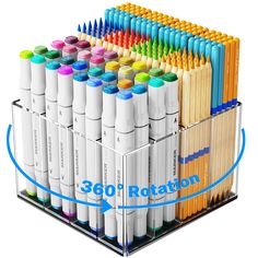 a rack filled with lots of different colored toothbrushes