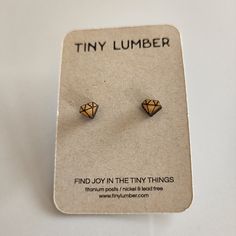 Super Cute And Minimal Stud Earrings From A Small Business. Never Worn. Wooden Stud Earrings, Minimal Stud Earrings, Lumber Sizes, Minimal Earrings Studs, Glowforge Ideas, Laser Focus, Engraving Ideas, Laser Cut Wood Earrings, Wood Earrings Stud