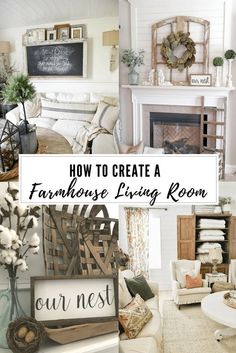 how to create a farmhouse living room