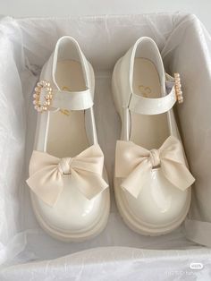 Coquette Sandals, Beige Shoes Heels, Cute Dress Shoes, Aesthetic Sandals, Shoes With Bows, Coquette Closet, Platform Shoes Women, Mary Janes Shoes