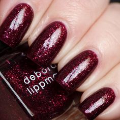 Current seasonal mani is Deborah Lippmann - Razzle Dazzle with a Deborah Lippmann Today Was A Fairytale accent nail Jazzy Nails, Nails Board, Mother Gothel, Bed Of Nails, Nail Swatches, Red Polish, Accent Nail, Best Nail Polish, Disney Nails