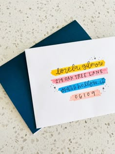 Cute way to address envelope with markers Decorated Envelopes Diy, Decorate Envelope Ideas, Cute Envelope Addressing, Fun Envelopes, Pretty Envelopes, Snail Mail Envelopes, Letter Addressing