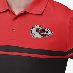 You take your team spirit with you wherever you go, including the golf course. This Kansas City Chiefs Cotton Stripe Polo shows off your team spirit so boldly that it should distract your friends from the fact that you just double bogeyed. Features Team logo embroidery at left so there’s no confusion as to who you’re rooting for Three button placket, because three buttons are better than one Short sleeves, so you can stay cool when the intensity of gameday heats up Materials 65% Polyester/35% Co Kansas City Chiefs, Logo Embroidery, Golf Course, Team Spirit, Embroidery Logo, Button Placket, Kansas City, Team Logo, Kansas