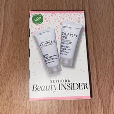 Vib + Rouge Exclusive Birthday Gift Sealed New In Box Perfect Condition Olaplex Birthday Gift Kit Featuring No. 3 Hair Perfector Mini And No. 8 Bond Intense Moisture Mask Mini. -No.3 Hair Perfector - A Concentrated Treatment That Strengthens The Hair From Within, Reducing Breakage And Improving Its Look And Feel. - No.8 Bond Intense Moisture Mask - Infused With Patented Olaplex Bond Building Technology, This Highly Concentrated Reparative Mask Adds Shine, Smoothness And Body While Providing Inte Treat Damaged Hair, Travel Size Toiletries, Seal Gifts, Gift Kit, Nourishing Hair, Hair Repair, No 8, Damaged Hair, Spray Bottle