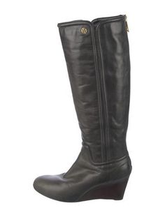 Tory Burch Leather Knee-High BootsBlackRound-ToesDesigner Fit: This designer typically runs true to size.Unfortunately, due to restrictions, this item may not be eligible for shipping in all areas. Tori Burch Boots, Black Knee-high Boots With Round Toe For Riding, Black Tory Burch Boots, Luxury Fitted Knee-high Boots With Zipper Closure, Tory Burch Boots, Boot Shoes Women, Knee High, Leather Boots, Tory Burch