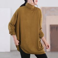 #gingerop #blouse #loosefit #solidtop #ootd #casualtop #shirttop #relaxedtop Oversized Crew Neck Blouse For Fall, Oversized Turtleneck Top For Work, Casual Turtleneck Blouse, Versatile Solid Color Long Sleeve Top, Solid Long Sleeve Tops For Fall, Versatile Long Sleeve Solid Color Top, Oversized Long Sleeve Tops For Workwear, Oversized Long Sleeve Top, Solid Color Long Sleeve Blouse For Layering