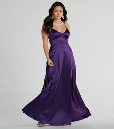 Vienna Lace-Up Satin A-Line Formal Dress | Windsor Evening A-line Dress With Lace-up Back, Satin Evening Dress With Lace-up Back For Prom, Satin A-line Dress For Formal Occasions, Formal A-line Evening Dress For Prom Season, Formal A-line Dress With Satin Finish, Elegant Satin A-line Dress, Elegant Satin Finish Evening Dress For Prom, Elegant A-line Satin Party Dress, Elegant Satin Dress For Wedding And Party Season