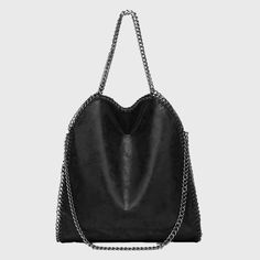 Get this large chains hobo bag for your fashion life. Quality materials ensure your all-day comfort. Featured vegan leather Simple & fashionable design Solid adjustable strap High-quality metals Smooth zipper closure Careful lining & stitching Bag measures: L15” x W3.5” x H16.5”( L38 x W9 x H42 cm ) Designer Totes, Luxury Designer Handbags, Designer Crossbody, Bag Luxury, Casual Tote, Types Of Bag, Chain Bags, Tote Bag Design, Shoulder Handbags