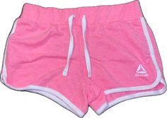 Cotton Sportswear Shorts For Playwear, Pink Cotton Athletic Shorts For Sports, Pink Sporty Shorts For Playwear, Sporty Pink Short Bottoms, Pink Cotton Gym Shorts, Pink Athletic Shorts With Built-in Shorts For Jogging, Pink Athletic Shorts With Built-in Shorts, Pink Sportswear Bottoms With Built-in Shorts, Pink Moisture-wicking Sportswear Shorts