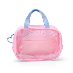 Sanrio Gakuen Kiramekibu Collection is released at Japan Sanrio Store Today~ #SanrioGakuenKiramekiClub☆, a club that lives a sparkling school life A cutely decorated school bag-shaped mini pouch that catches your eye★The back has a clear window so you can enjoy displaying your items♪ Size: Approx. width 15.5 x depth 5.5 x height 12 cm (excluding handles)Handle length: approx. 17 cm Material: Polyester, steel Detail: ●Zipper closure●Inside and outside: 1 open pocket●Back has a clear window for visible storage●Comes with a heart-shaped metal fitting for hanging on a bag, etc.●Comes with a hair tie-style mascot●Hair tie-style mascot cannot be removed Photo credit: Sanrio Japan Harajuku Style Portable Bags For Daily Use, Pink Bags With Case For Daily Use, Pink Kawaii Cosmetic Bag For Everyday, Pink Kawaii Bag With Zipper Pouch, Kawaii Handheld Bags For Gifts, Kawaii Handheld Bag For Gift, Kawaii Handheld Bag As Gift, Pink Harajuku Style Shoulder Bag For Gift, Harajuku Style Pink Shoulder Bag As Gift