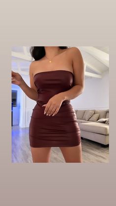 "please read description below FAUX LEATHER MINI DRESS STRAPLESS PULL OVER 23\" TOTAL LENGTH BURGUNDY COLOR DRESSES ARE HANDMADE TO ORDER | CUSTOM MEASUREMENTS ARE AVAILABLE UPON REQUEST *I AM WEARING SIZE SMALL IN THE IMAGES Please check size chart for measurements sizes *xsmall 0-2 *small 4-6 *medium 8-10 *large 12-14 *xlarge 16 95% polyester 5% elastine ----------PRODUCTION TIME + SHIPPING INSIDE USA------------ *BECAUSE EACH ITEM IS HANDMADE JUST FOR YOU IT CAN TAKE ME UP TO 5 BUSINESS DAYS Short Burgundy Dress, Burgundy Color Dress, Dress Shorts Outfit, Outfit Clubwear, Mini Dress Strapless, Faux Leather Mini Dress, Birthday Dress Women, Mini Dres, Strapless Dresses Short