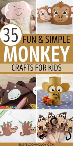 25 fun and simple monkey crafts for kids