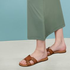 Women's brown leather double-buckle Didi slide sandal: buy on Santoni Shoes Official Boutique, luxury handcrafted shoes and accessories since 1975. Chic Brown Sandals With Rectangular Buckle, Chic Brown Sandals With Tang Buckle, Brown Mules With Tang Buckle, Brown Mules With Buckle Closure And Single Toe Strap, Leather Double Strap Toe Ring Sandals With Buckle, Brown Slip-on Slides With Buckle Closure, Brown Open Toe Sandals With Buckle Closure, Brown Open Toe Footbed Sandals With Buckle Closure, Brown Open Toe Footbed Sandals With Buckle