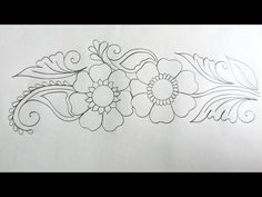 a drawing of some flowers on paper