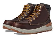 Caterpillar Impact WP - Men's Shoes : Friar Brown : The Caterpillar Impact WP is the perfect work boot for anyone in the modern workplace. Soft toe meets or exceeds ASTM F2892-18 EH (Electrical Hazard) standard. Lace-up closure offers a secure fit. Round toe silhouette. Waterproof leather upper. 100% post industrial recycled lining. Removable polyurethane footbed. EVA midsole. Slip-resistant rubber outsole meets or exceeds SATRA Test ASTM F2913-19 standard. Style Number P51076 (Friar Brown) Impo Casual Lace-up Safety Boots, Casual Impact Resistant Work Boots For Outdoor, Casual Shock Resistant Work Boots For Outdoor, Casual Work Boots With Shock Resistance For Outdoor Work, Casual Slip-resistant Work Boots For Construction, Durable Lace-up Waterproof Boots For Construction, Durable Waterproof Lace-up Boots For Construction, Durable Casual Work Boots For Construction, Casual Lace-up Shock Resistant Work Boots