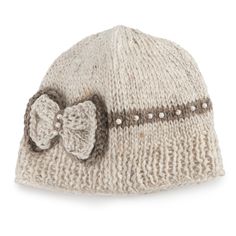 Express your cozy style with this SIJJL wool beanie. Beaded bow accent Breathable wool construction Wool shell Fleece lining Imported Spot clean  Size: One Size. Color: White. Gender: female. Age Group: adult. Material: Wool Blend. Flower Beanie, Beaded Bow, Women Beanie, Cozy Style, Wool Beanie, Cozy Fashion, Winter Style, Womens Slippers, Hats For Women