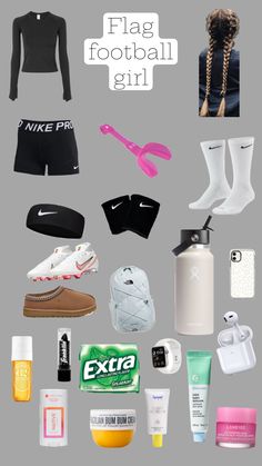 a collage of different items including shoes, socks and other things to wear with them