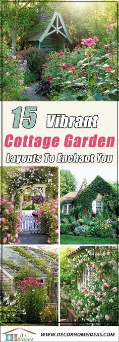 the front cover of an old cottage garden book