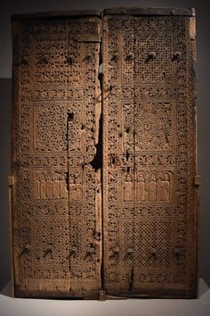 an old book with writing on it in a museum display case at the national museum of african art