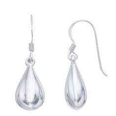 Keep it classy with these unique sterling silver puff pear drop earrings. Keep it classy with these unique sterling silver puff pear drop earrings.  Nickel free Metal: sterling silver Backings: Frenchwire Packaging: boxed Plating: rhodium Finish: polished Diameter: 29.5 mm x 9.0 mm Size: One Size. Color: White. Gender: unisex. Age Group: adult. Classic Sterling Silver Teardrop Earrings, Classic Silver Teardrop Earrings, Classic Silver Teardrop Pendant, Classic Teardrop Earrings In Sterling Silver With Polished Finish, Sterling Silver Teardrop Earrings With Polished Finish, Classic Sterling Silver Teardrop Earrings With Polished Finish, Silver Classic Dangle Drop Earrings, Polished Sterling Silver Teardrop Earrings, Classic Silver Dangle Drop Earrings