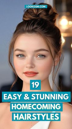 Simple Hairstyle For Homecoming, Hoco Looks Hair, Middle School Homecoming Hairstyles, Long Homecoming Hairstyles, Sadie Hawkins Hairstyles, Homecoming Hairstyles How To, Homecoming Easy Hairstyles, Easy Homecoming Hairstyles Simple, Hair For School Dance