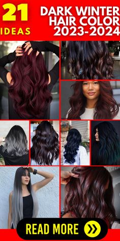 Hair Colors For The Winter, Winter Hair Color 2023-2024, Winter Hair Color For Black Women Natural, Fall 2023 Dark Hair Trends, 2023 Brunette Hair Trends For Women, Hair Color For Winter 2023, Hair Color Winter 2023 2024, Hair Color 2023 Winter, Fall Hair For Brown Eyes