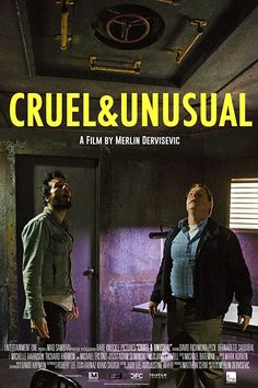 a movie poster for true and unusual with two men standing in front of a door