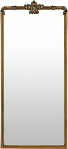 an ornate gold framed mirror on a white background