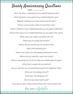 an anniversary question is shown in this printable